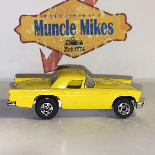 Hot Wheels Malaysia Mattel 1977 Diecast Yellow 1957 Ford T-Bird Thunderbird Car#1