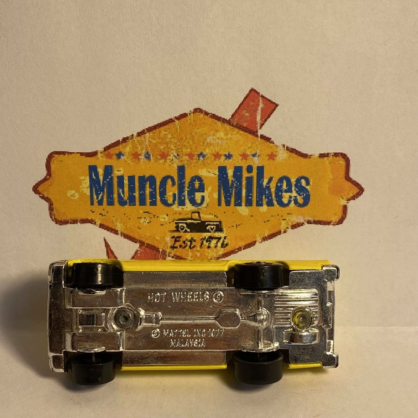 Hot Wheels Malaysia Mattel 1977 Diecast Yellow 1957 Ford T-Bird Thunderbird Car#1