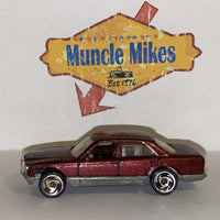 Hot Wheels Mercedes 380 SEL 1991 in deep dark red sparkle flake paint with Hot Wheels logo in the back window *Loose!