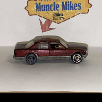 Hot Wheels Mercedes 380 SEL 1991 in deep dark red sparkle flake paint with Hot Wheels logo in the back window *Loose!