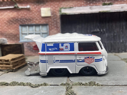 Loose Hot Wheels - VW Kool Kombi Van - Urban Outlaw Red White and Blue Livery