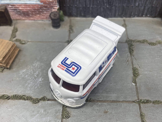 Loose Hot Wheels - VW Kool Kombi Van - Urban Outlaw Red White and Blue Livery