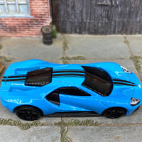 Loose Hot Wheels - 2017 Ford GT - Blue and Black