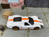Loose Hot Wheels - 1967 Ford GT40 MK.IV Race Car - White and Orange Gulf Livery