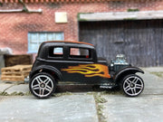 Loose Hot Wheels 1932 Ford Vicky Dressed in Satin Black with Flames