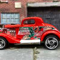 Loose Hot Wheels 1934 Ford 3 Window Dressed in Red Radical Wrestlers Red Sumo Samo Livery