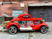 Loose Hot Wheels 1934 Ford 3 Window Dressed in Red Radical Wrestlers Red Sumo Samo Livery