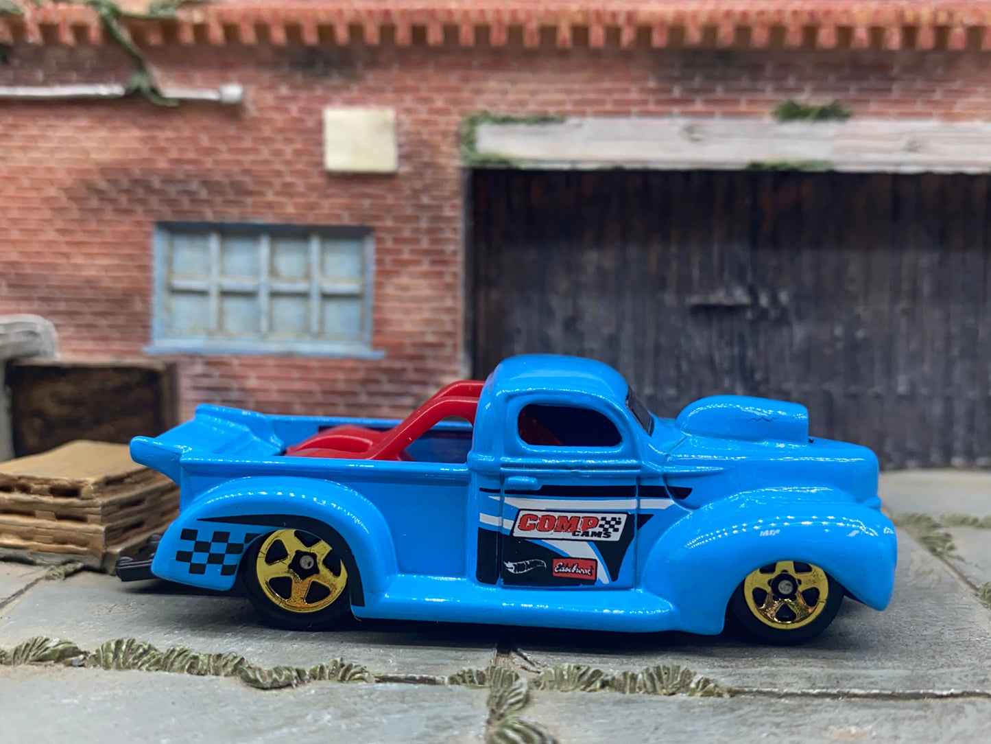 Loose Hot Wheels - 1940 Ford Drag Truck - Light Blue Comp Cams Livery