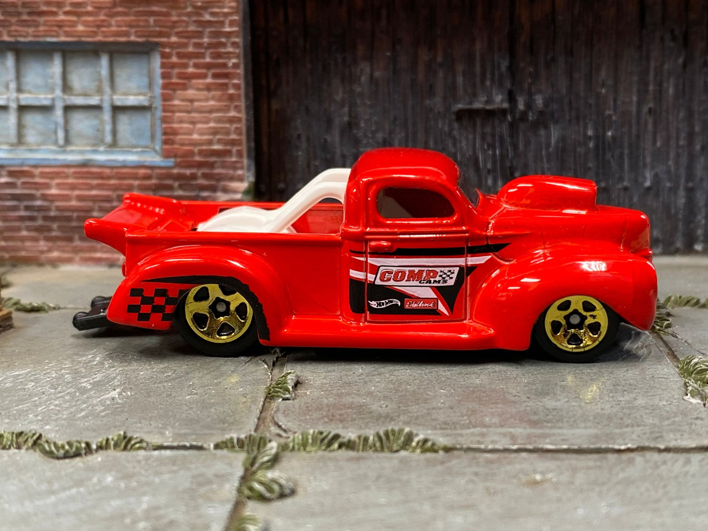 Loose Hot Wheels - 1940 Ford Drag Truck - Red and White Comp Cams