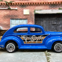 Loose Hot Wheels 1940 Ford Fat Fender Sedan Dressed in Blue