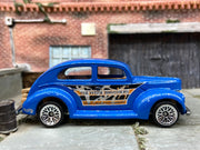 Loose Hot Wheels 1940 Ford Fat Fender Sedan Dressed in Blue