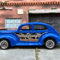 Loose Hot Wheels 1940 Ford Fat Fender Sedan Dressed in Blue