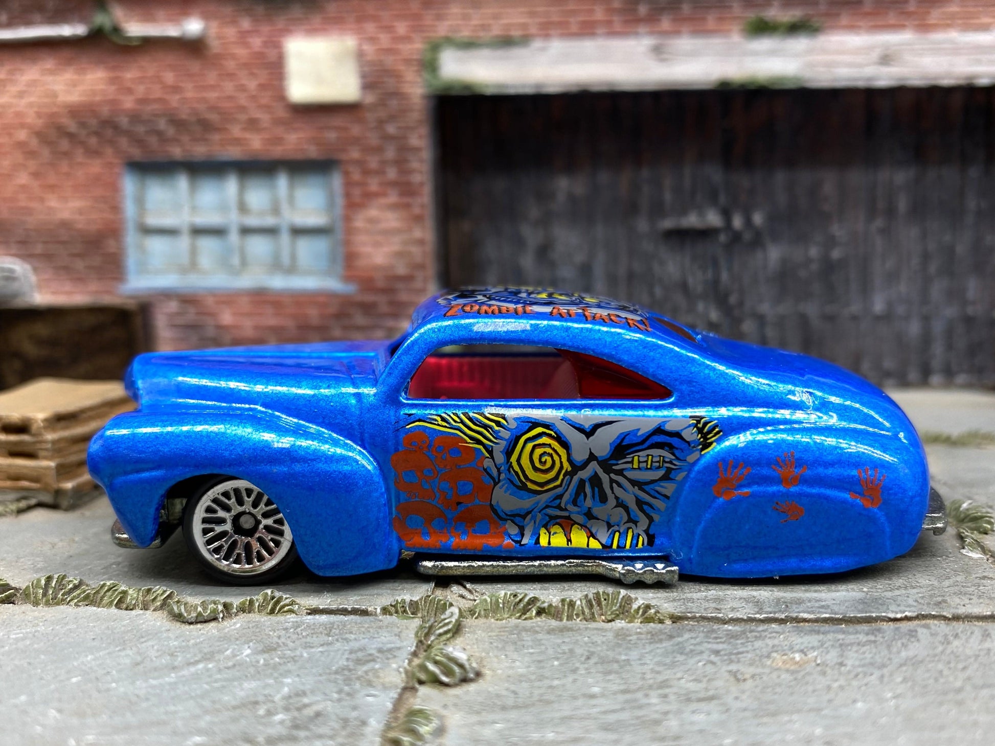 Loose Hot Wheels 1941 Ford Coupe Tail Dragger - Blue Zombie Graphics