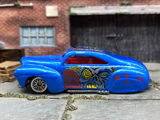 Loose Hot Wheels 1941 Ford Coupe Tail Dragger - Blue Zombie Graphics