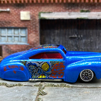 Loose Hot Wheels 1941 Ford Coupe Tail Dragger - Blue Zombie Graphics
