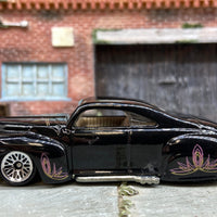 Loose Hot Wheels 1941 Ford Coupe Tail Dragger Dressed in Black with Purple and Gold