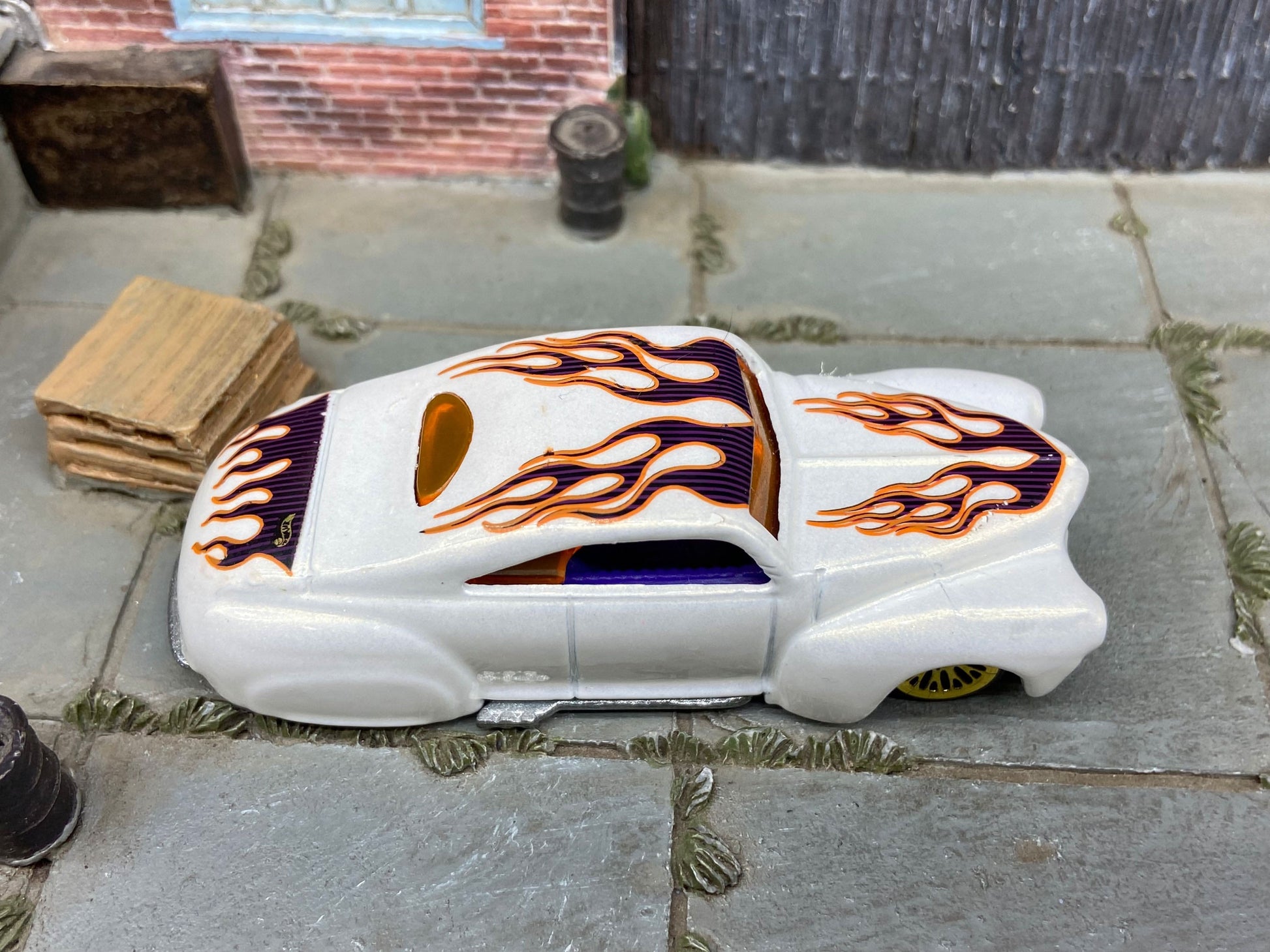 Loose Hot Wheels 1941 Ford Coupe Tail Dragger Dressed in White with Flames