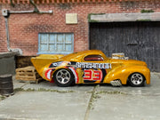 Loose Hot Wheels - 1941 Willys Coup Drag Car - Gold Smashmouth 33