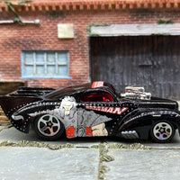 Loose Hot Wheels - 1941 Willys Coup Drag Car - Master of the Universe Ram Man Black