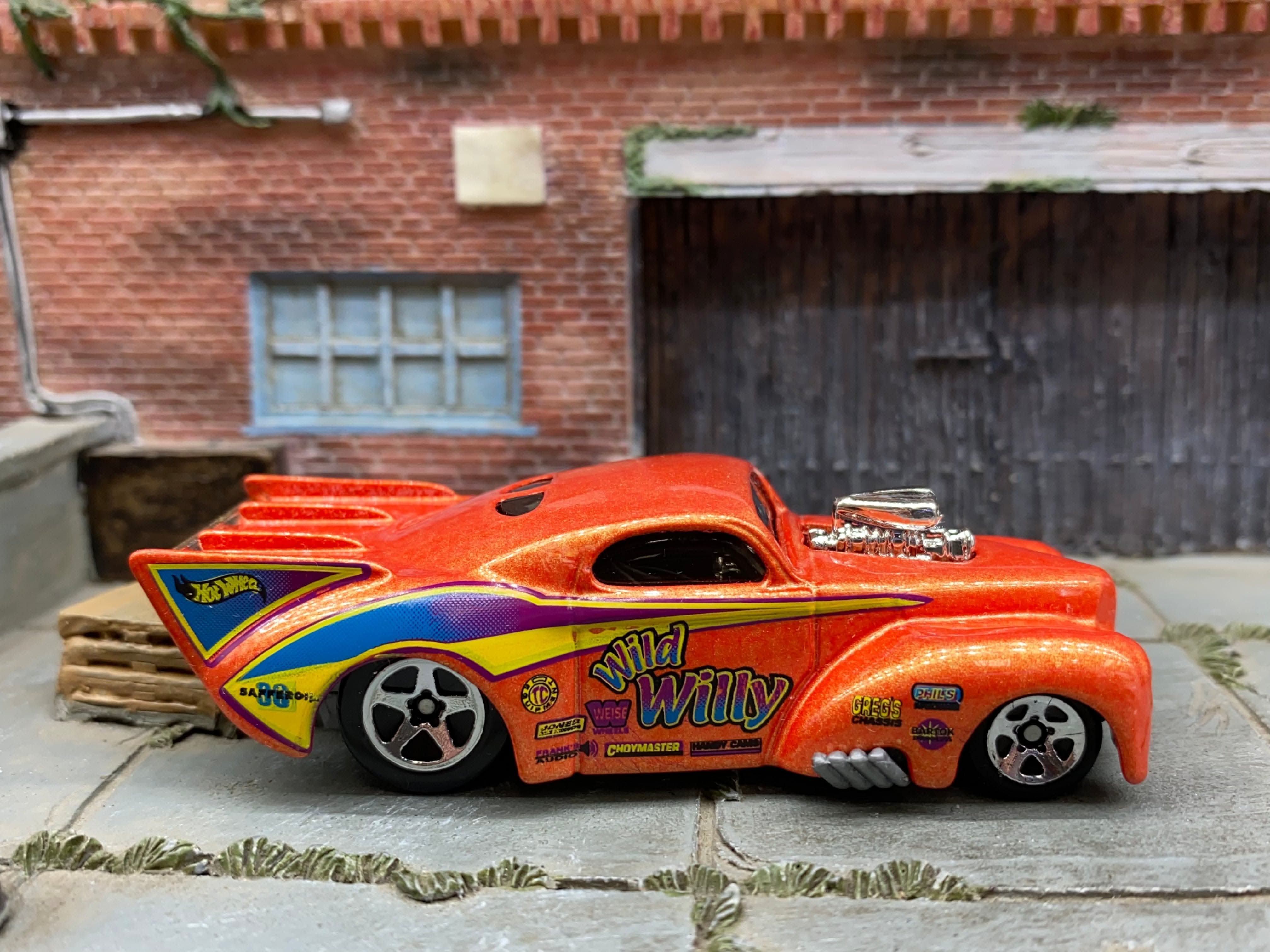 Loose Hot Wheels - 1941 Willys Coup Drag Car - Wild Willy Orange