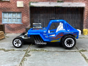 Loose Hot Wheels - 1942 Willys MB Mud Bog Jeep - Blue and White