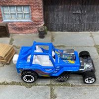 Loose Hot Wheels - 1942 Willys MB Mud Bog Jeep - Blue and White
