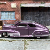 Loose Hot Wheels 1947 Chevy Fleetline - Purple, Silver Graphics