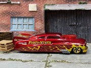 Loose Hot Wheels - 1949 Drag Merc Mercury Drag Sled - Dark Red with Flames