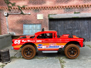 Loose Hot Wheels: 1955 Chevy Big Air Bel Air 4x4 in Red, Yellow and White