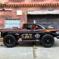 Loose Hot Wheels: 1955 Chevy Big Air Bel Air 4x4 in Satin Black and Red