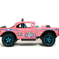 Loose Hot Wheels -1955 Chevy Big Air Bel Air 4x4 - Pink and Blue