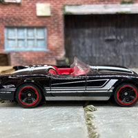 Loose Hot Wheels 1955 Chevy Corvette Dressed in Black and White
