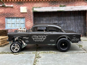 Loose Hot Wheels 1955 Chevy Gasser Dressed in "Black Hole" Satin Black Livery