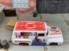 Loose Hot Wheels 1956 Ford F100 Panel Truck Dressed in White and Red Queen of Hearts Livery