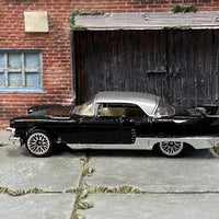 Loose Hot Wheels - 1957 Cadillac Brougham - Black and Silver