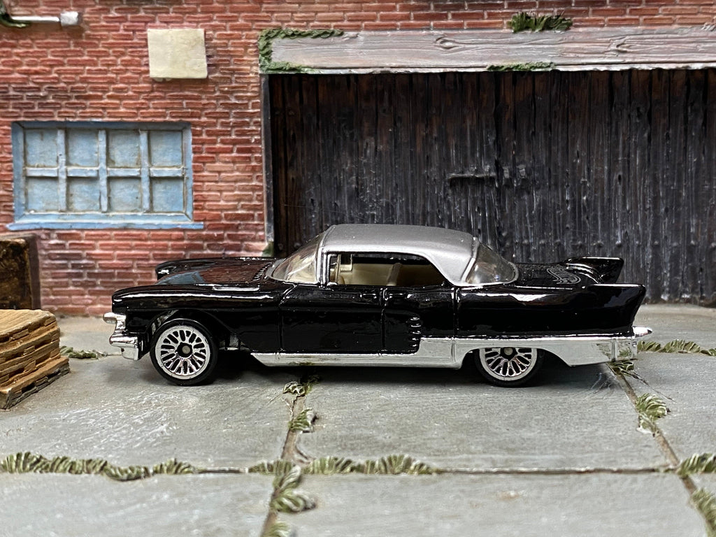 Loose Hot Wheels - 1957 Cadillac Brougham - Black and Silver
