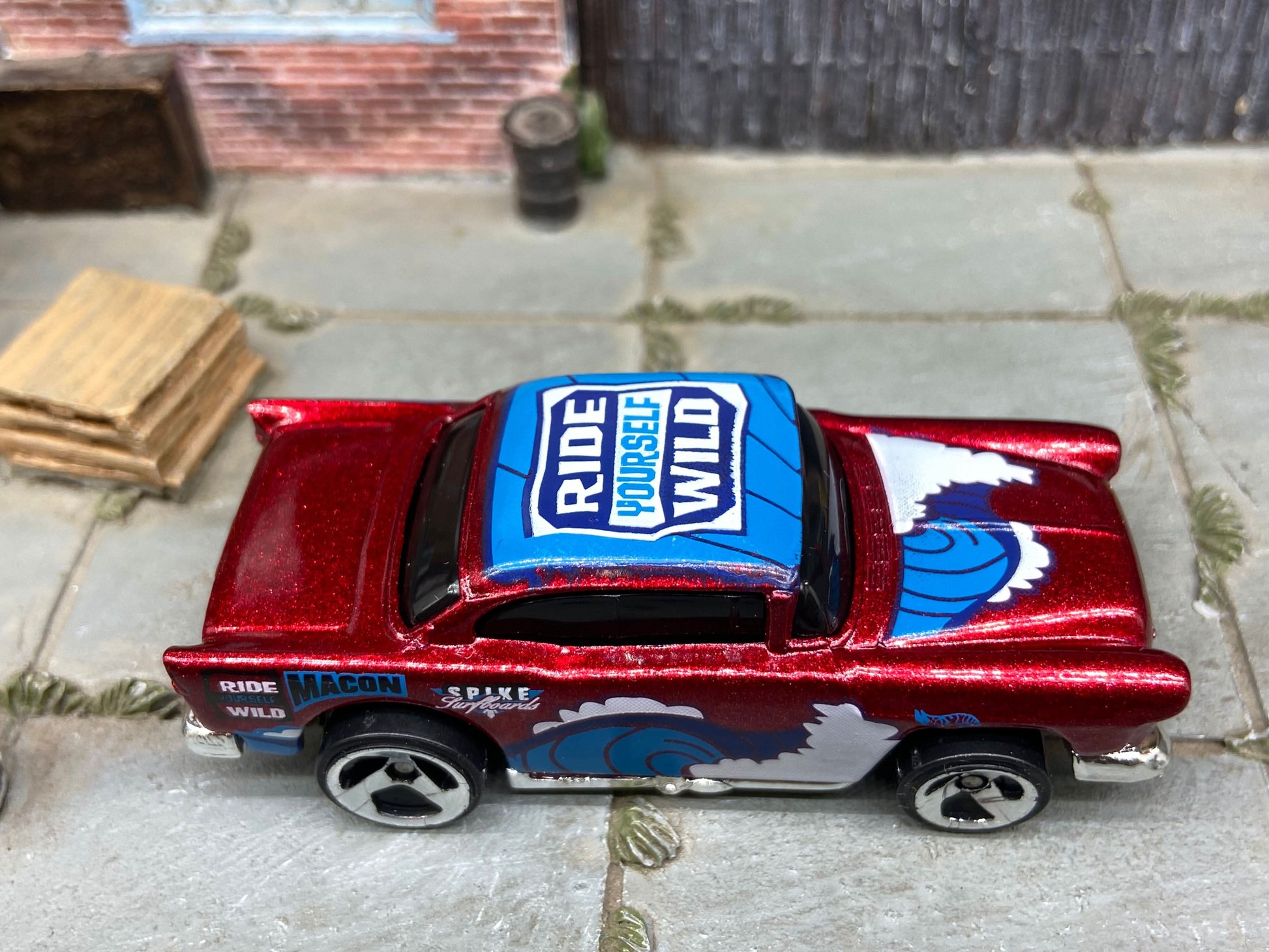 Loose Hot Wheels - 1957 Chevy - Dark Red Ride Yourself Wild Livery