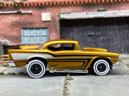 Loose Hot Wheels -1957 Chevy - Gold and Black
