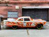 Loose Hot Wheels 1957 Plymouth Fury Dressed in White and Orange with Flames