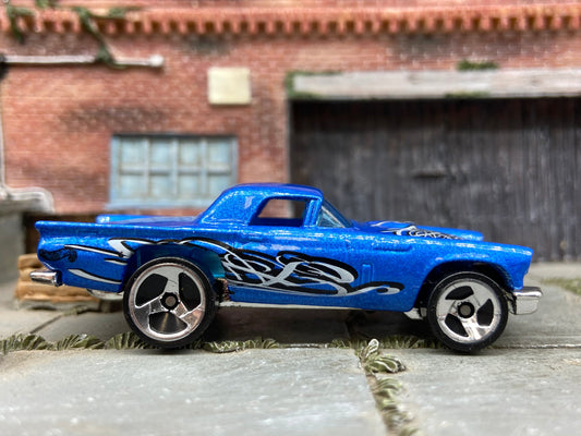 Loose Hot Wheels - 1957 Thunder Bird 57 T-Bird - Blue with Graphics
