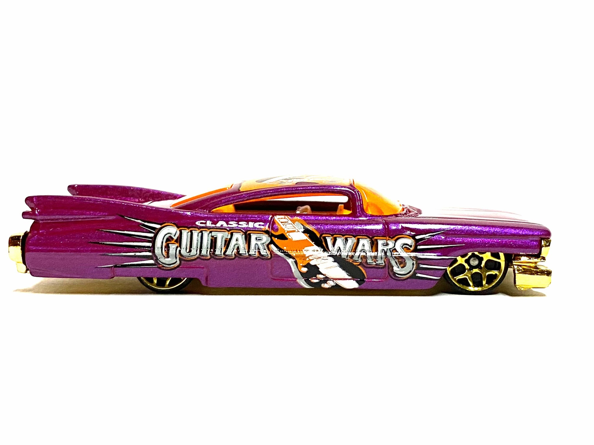 Loose Hot Wheels - 1959 Cadillac - Purple and Orange Guitar Wars