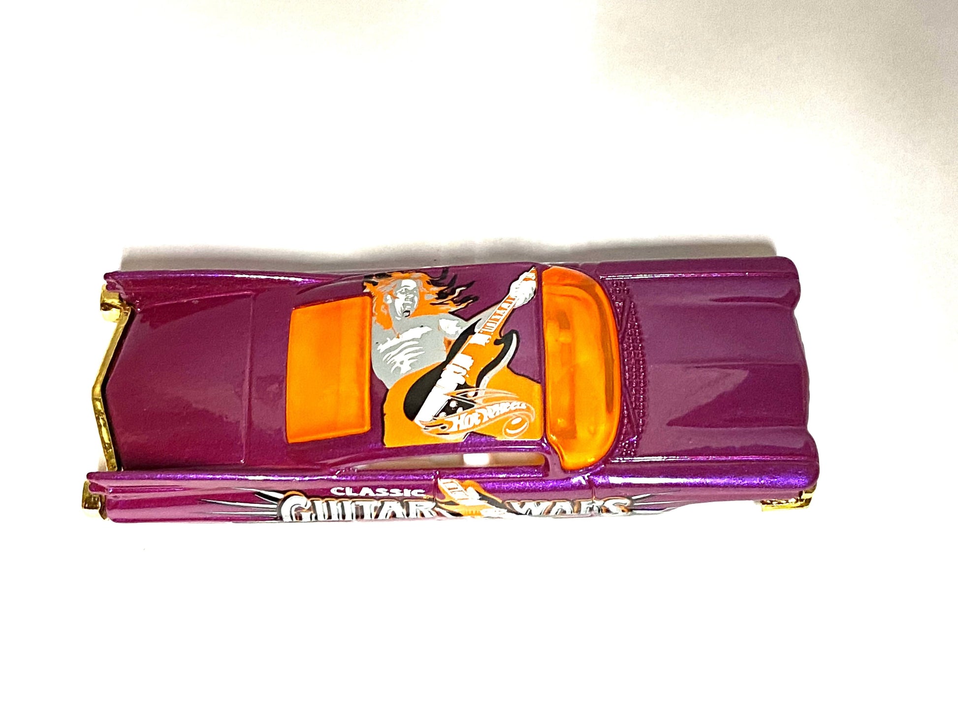 Loose Hot Wheels - 1959 Cadillac - Purple and Orange Guitar Wars