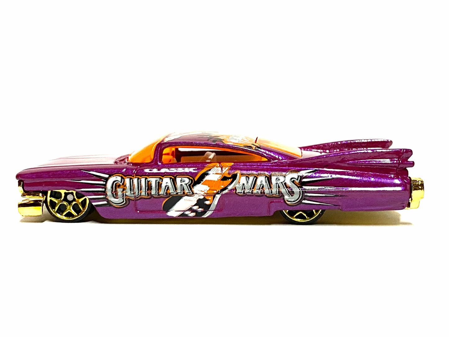 Loose Hot Wheels - 1959 Cadillac - Purple and Orange Guitar Wars