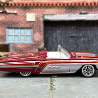 Loose Hot Wheels 1963 Ford T-Bird Thunderbird Dressed in Dark Red and White