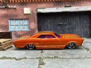 Loose Hot Wheels: 1964 Buick Rivera Lowrider - Orange With Flames