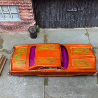 Loose Hot Wheels: 1964 Buick Rivera Lowrider - Orange With Flames