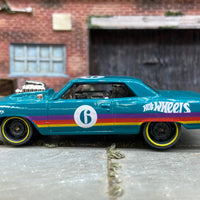 Loose Hot Wheels 1964 Chevy Chevelle SS Dressed in Teal #6 Livery