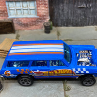 Loose Hot Wheels 1964 Chevy Nova Station Wagon Gasser Dressed in Hot Wheels Red, White and Blue Livery