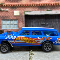 Loose Hot Wheels 1964 Chevy Nova Station Wagon Gasser Dressed in Hot Wheels Red, White and Blue Livery