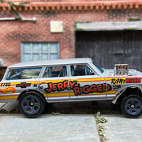 Loose Hot Wheels 1964 Chevy Nova Station Wagon Gasser Dressed in Jerry Rigged Primer Gray Livery